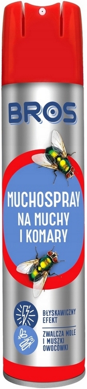 Aerosól proti komárom a muchám Bros 750 ml